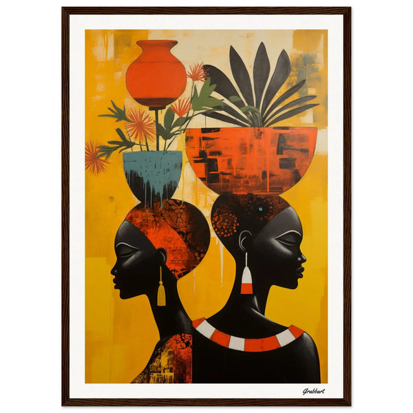 Eclat d'Ébène: A Symphony of Grace and Botany Grabbart Prints