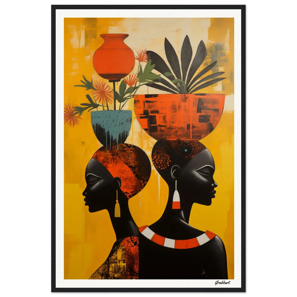 Eclat d'Ébène: A Symphony of Grace and Botany Grabbart Prints