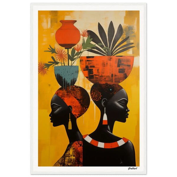 Eclat d'Ébène: A Symphony of Grace and Botany Grabbart Prints