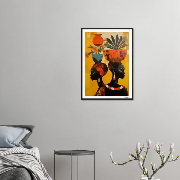 Eclat d'Ébène: A Symphony of Grace and Botany Grabbart Prints