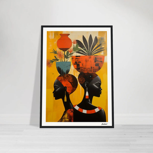 Eclat d'Ébène: A Symphony of Grace and Botany Grabbart Prints