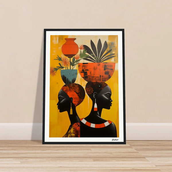 Eclat d'Ébène: A Symphony of Grace and Botany Grabbart Prints