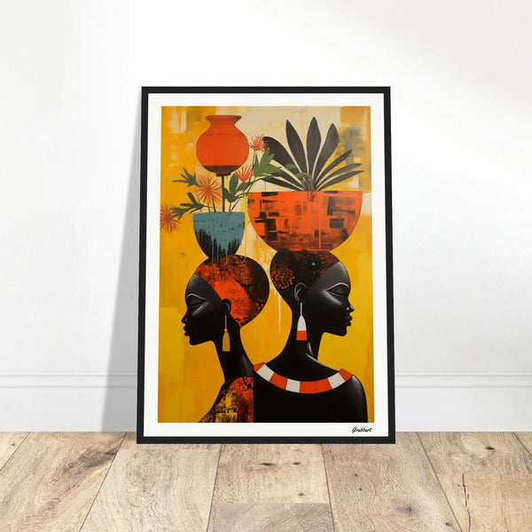 Eclat d'Ébène: A Symphony of Grace and Botany Grabbart Prints