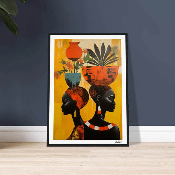 Eclat d'Ébène: A Symphony of Grace and Botany Grabbart Prints