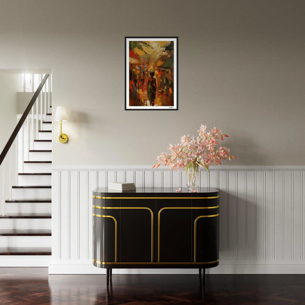 Ephemeral Solitude: A Still Moment in Time's Flow Grabbart Prints