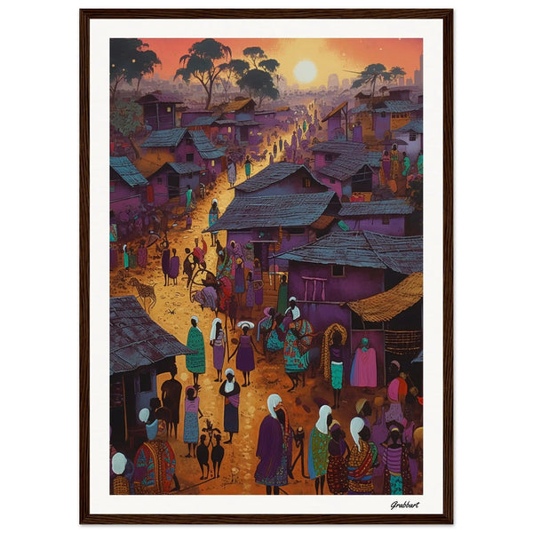 Golden Horizons: The Dance of Twilight and Tradition Grabbart Prints