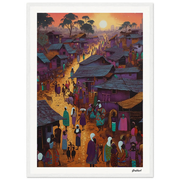 Golden Horizons: The Dance of Twilight and Tradition Grabbart Prints