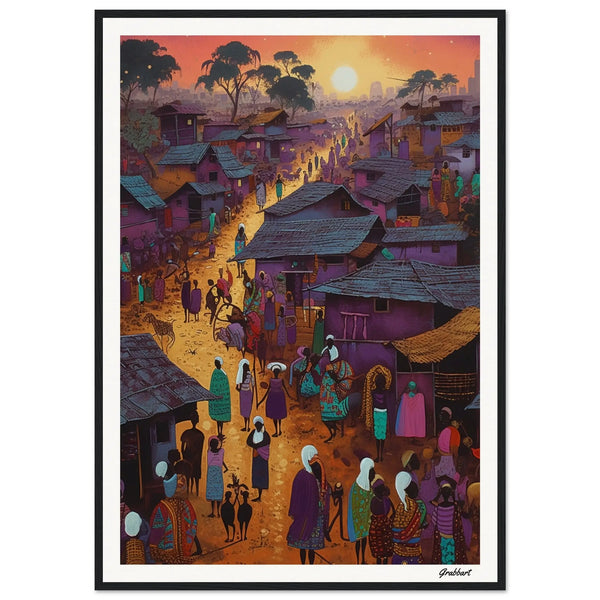 Golden Horizons: The Dance of Twilight and Tradition Grabbart Prints