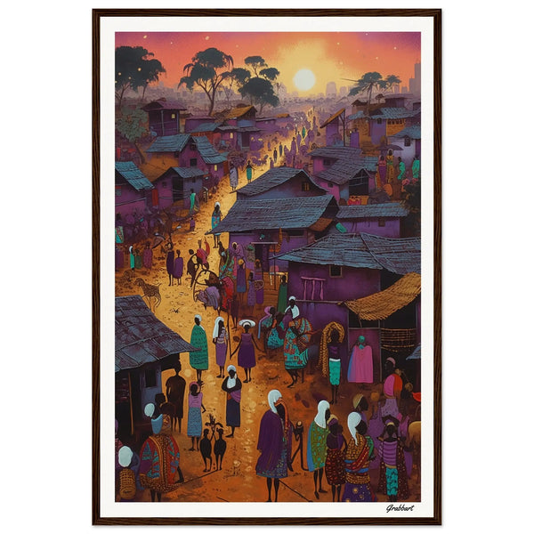 Golden Horizons: The Dance of Twilight and Tradition Grabbart Prints