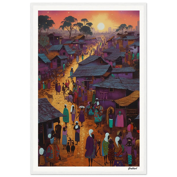 Golden Horizons: The Dance of Twilight and Tradition Grabbart Prints