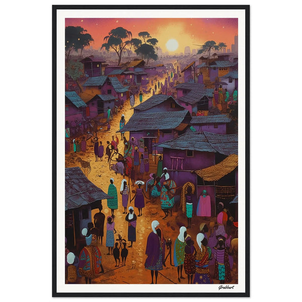 Golden Horizons: The Dance of Twilight and Tradition Grabbart Prints