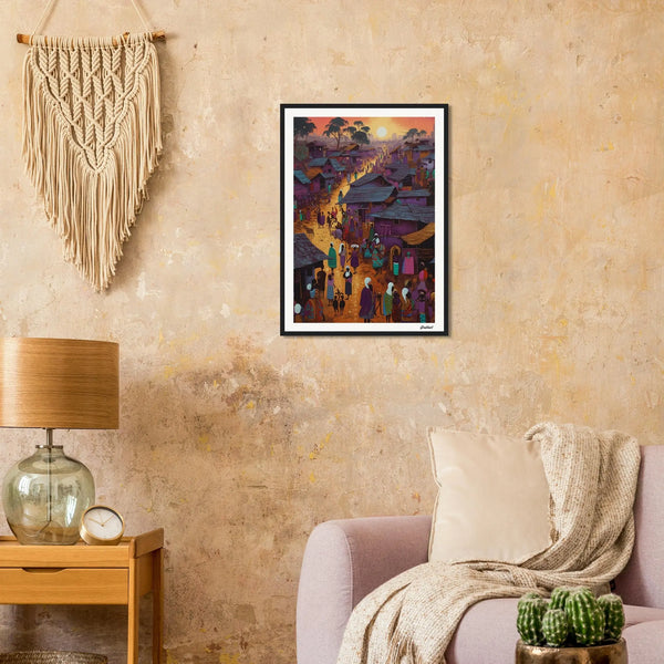 Golden Horizons: The Dance of Twilight and Tradition Grabbart Prints