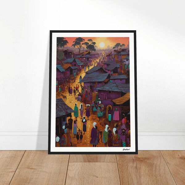 Golden Horizons: The Dance of Twilight and Tradition Grabbart Prints