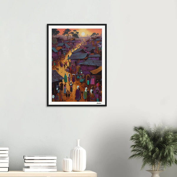 Golden Horizons: The Dance of Twilight and Tradition Grabbart Prints