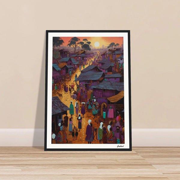 Golden Horizons: The Dance of Twilight and Tradition Grabbart Prints