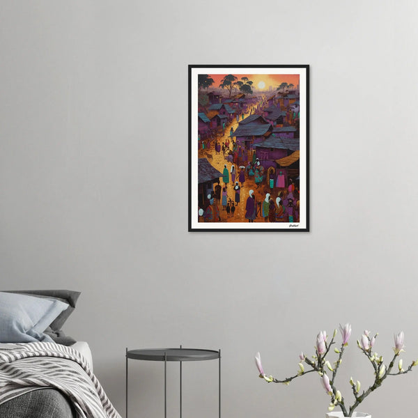 Golden Horizons: The Dance of Twilight and Tradition Grabbart Prints