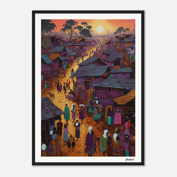 Golden Horizons: The Dance of Twilight and Tradition Grabbart Prints