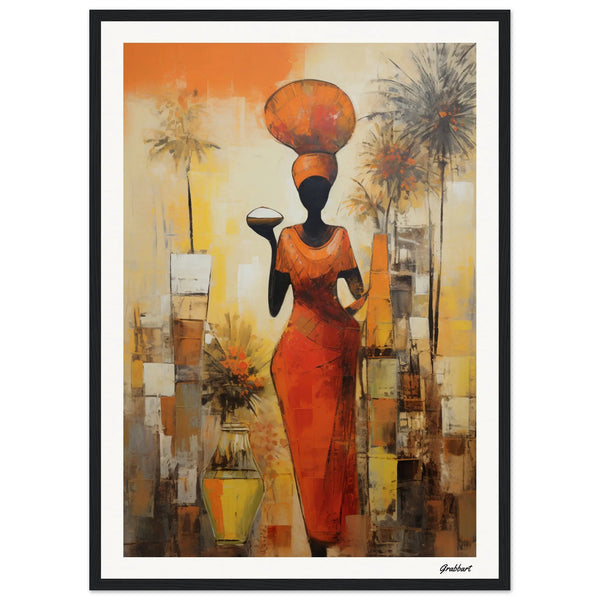 The Invisible Gaze: A Silhouette Against Tropical Hues Grabbart Prints