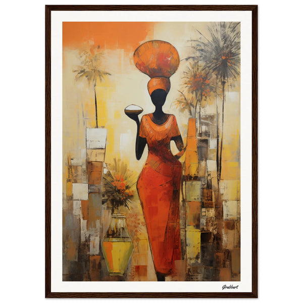The Invisible Gaze: A Silhouette Against Tropical Hues Grabbart Prints