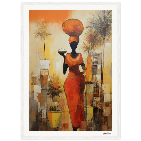 The Invisible Gaze: A Silhouette Against Tropical Hues Grabbart Prints