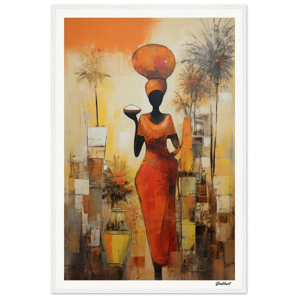 The Invisible Gaze: A Silhouette Against Tropical Hues Grabbart Prints