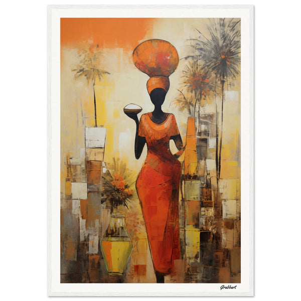 The Invisible Gaze: A Silhouette Against Tropical Hues Grabbart Prints