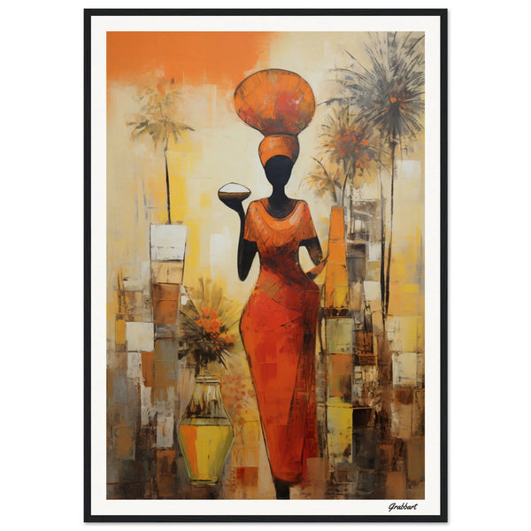 The Invisible Gaze: A Silhouette Against Tropical Hues Grabbart Prints