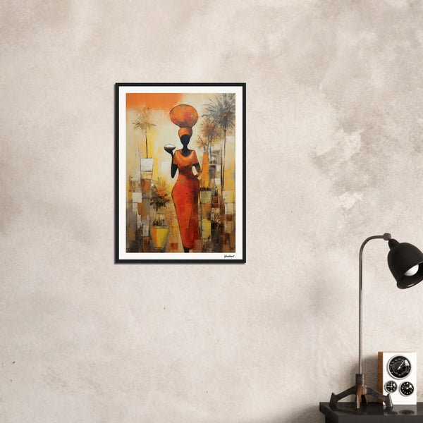 The Invisible Gaze: A Silhouette Against Tropical Hues Grabbart Prints