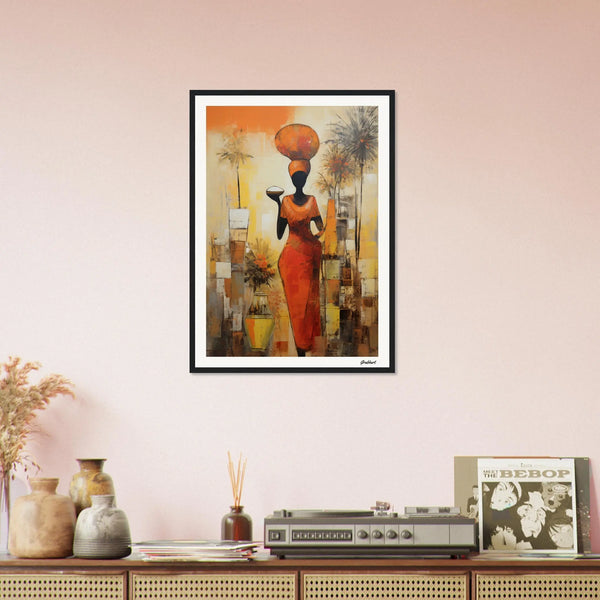 The Invisible Gaze: A Silhouette Against Tropical Hues Grabbart Prints