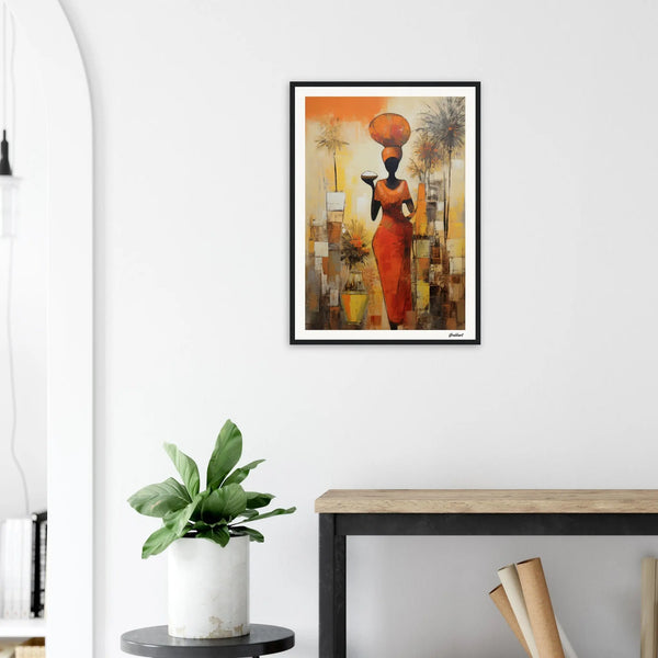 The Invisible Gaze: A Silhouette Against Tropical Hues Grabbart Prints