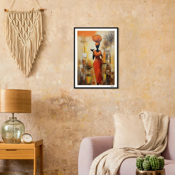 The Invisible Gaze: A Silhouette Against Tropical Hues Grabbart Prints