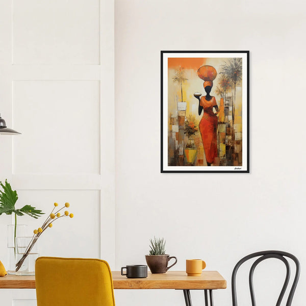 The Invisible Gaze: A Silhouette Against Tropical Hues Grabbart Prints