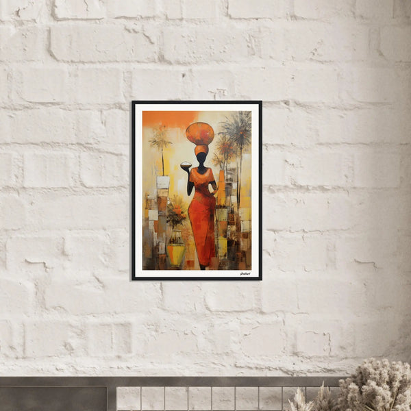 The Invisible Gaze: A Silhouette Against Tropical Hues Grabbart Prints