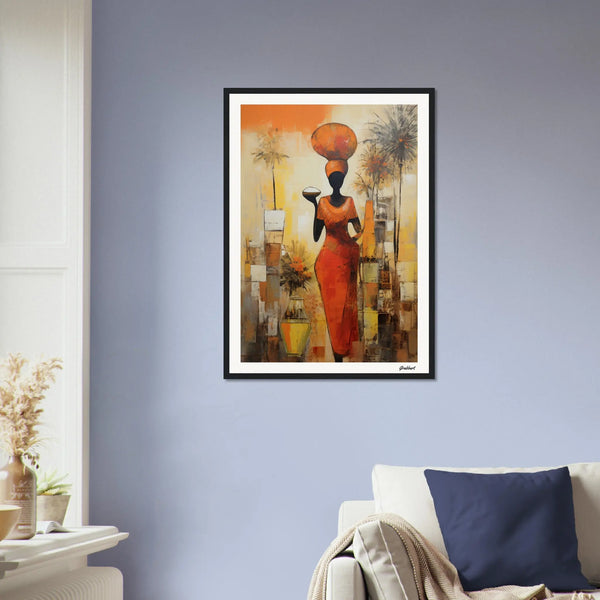 The Invisible Gaze: A Silhouette Against Tropical Hues Grabbart Prints