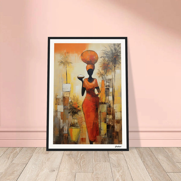 The Invisible Gaze: A Silhouette Against Tropical Hues Grabbart Prints