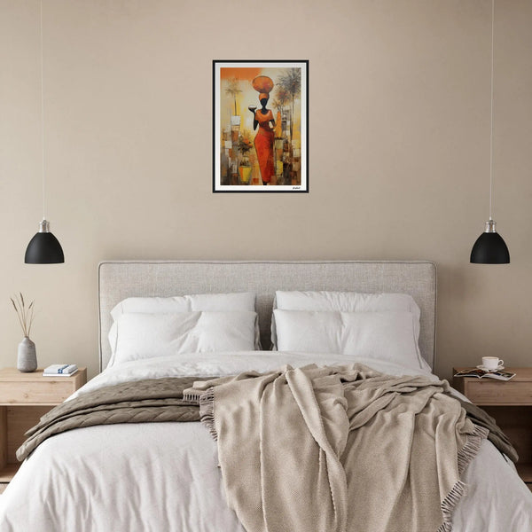 The Invisible Gaze: A Silhouette Against Tropical Hues Grabbart Prints