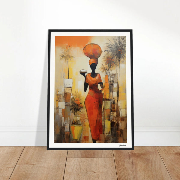 The Invisible Gaze: A Silhouette Against Tropical Hues Grabbart Prints