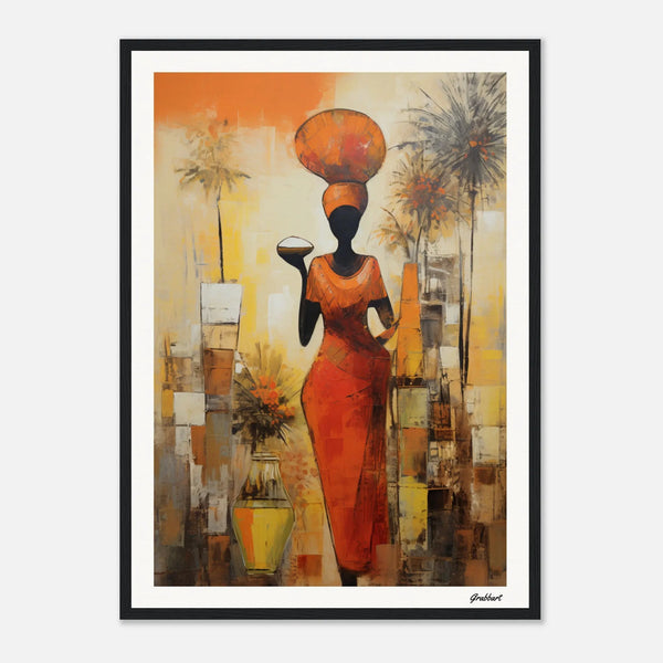 The Invisible Gaze: A Silhouette Against Tropical Hues Grabbart Prints