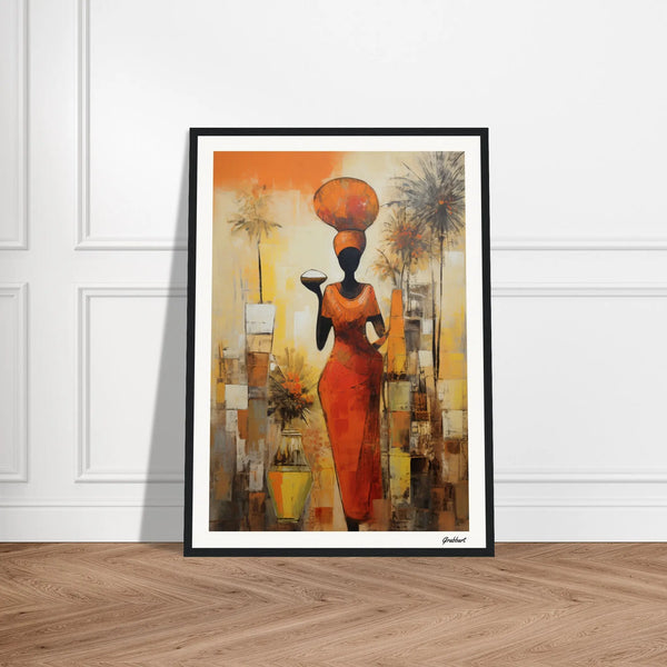 The Invisible Gaze: A Silhouette Against Tropical Hues Grabbart Prints