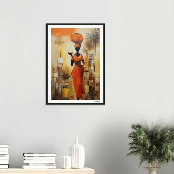 The Invisible Gaze: A Silhouette Against Tropical Hues Grabbart Prints