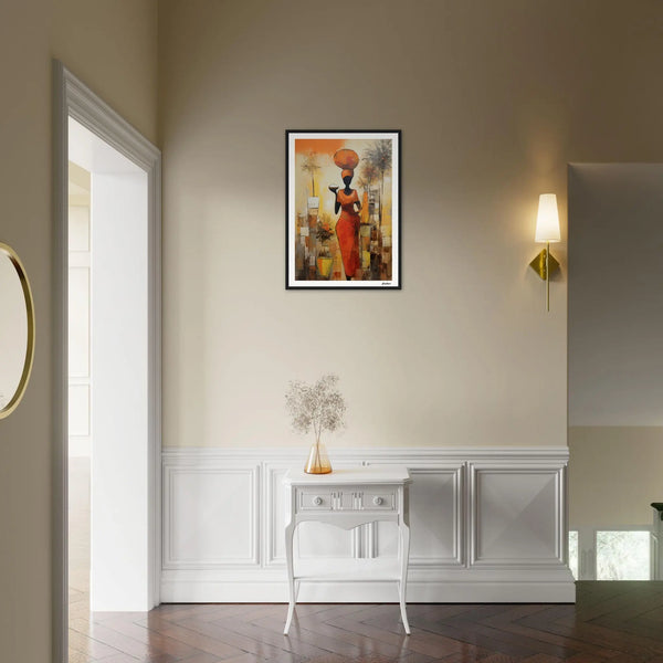 The Invisible Gaze: A Silhouette Against Tropical Hues Grabbart Prints