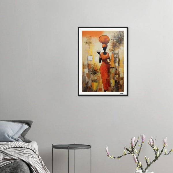 The Invisible Gaze: A Silhouette Against Tropical Hues Grabbart Prints